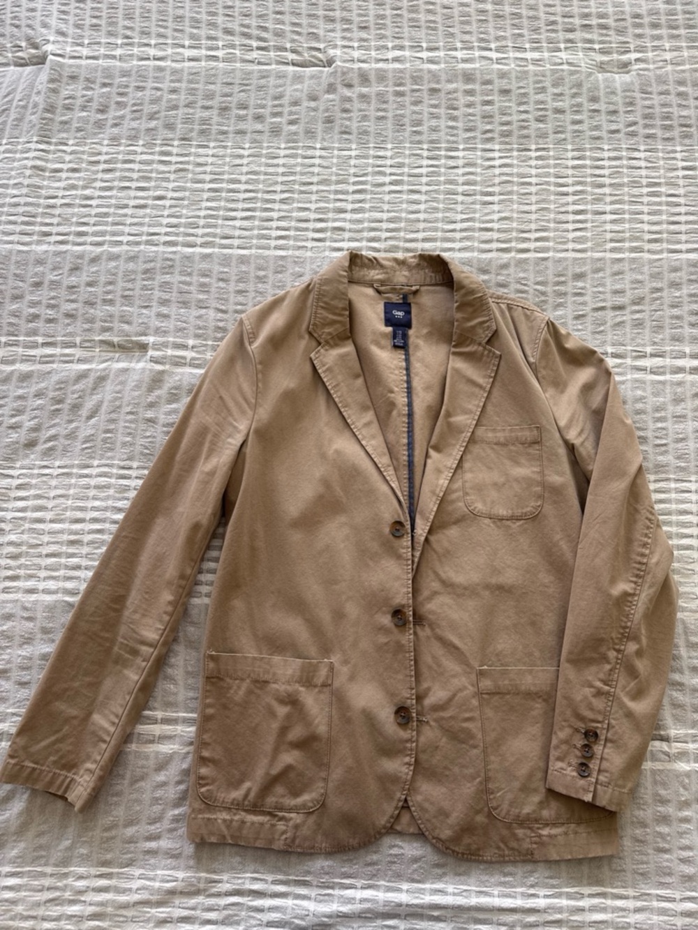 GAP Tan Cotton Utility Blazer
